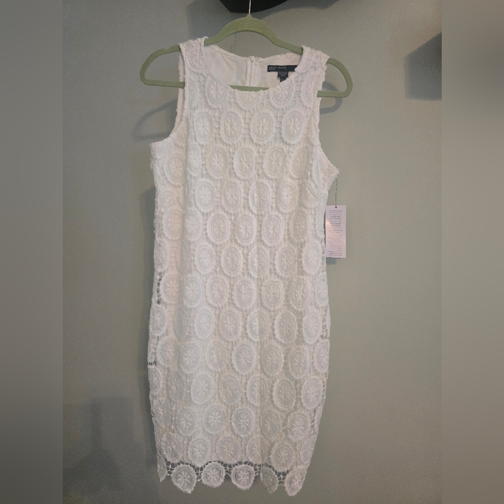 Maggy London Petite White Lace Dress